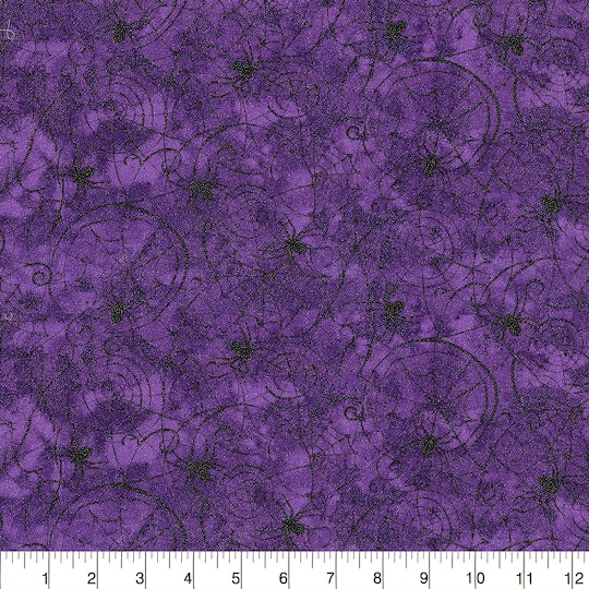 Find The Fabric Traditions Purple Glitter Spider Web Home Décor At Michaels - Purple Home Decor Fabric